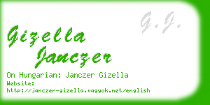 gizella janczer business card